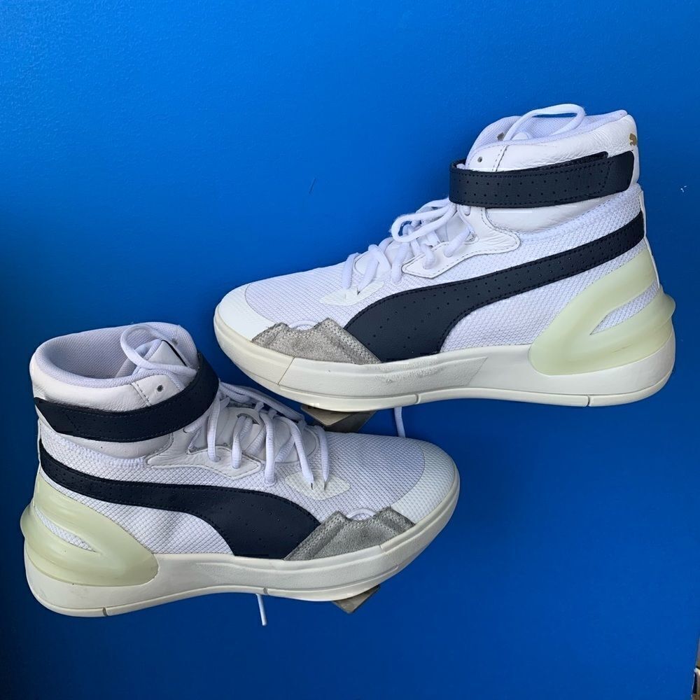 Puma Sky Modern - Kyle Kuzma - White Navy Blue - Men's Size 10 Shoe 194042-01